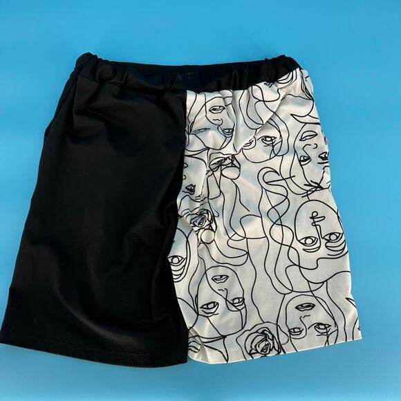 Picasso Contrast Shorts. Light weight men’s size 32 x 8 black / white - Picture 2 of 6